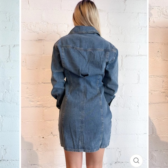 FITTED DENIM UTILITY DRESS Size L - Picture 5 of 14